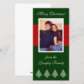 kerstbomen Rode stripkaart Feestdagenkaart (Voorkant / Achterkant)