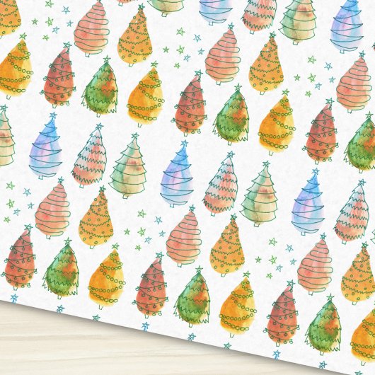 Kerstbomen roest tissuepapier