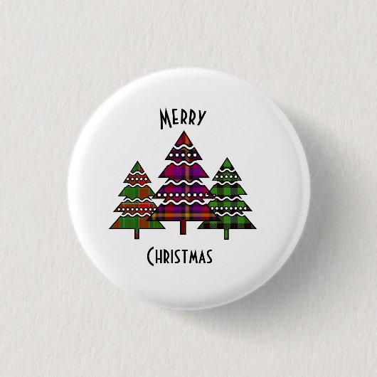 kerstbomen ronde button 3,2 cm (Voorkant)