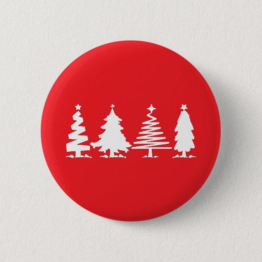 Kerstbomen Ronde Button 5,7 Cm (Voorkant)