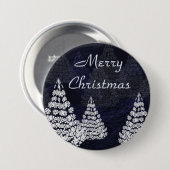 kerstbomen ronde button 7,6 cm (Voorkant /achterkant)