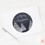 kerstbomen ronde sticker (Envelop)