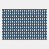 kerstbomen rood groen blauw patroon inpakpapier vel (Voorkant 3)