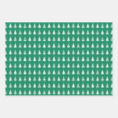 kerstbomen rood groen blauw patroon inpakpapier vel (Voorkant 2)