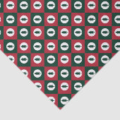 Kerstbomen rood groen en wit patroon tissuepapier (Detail)
