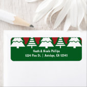 Kerstbomen Rood & Groen Kerst Adreslabels Etiket (Insitu)