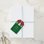 Kerstbomen Rood & Groen Kerstcadeautag Cadeaulabel (Met Touw)