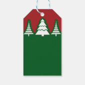 Kerstbomen Rood & Groen Kerstcadeautag Cadeaulabel (Achterkant)