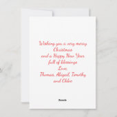 Kerstbomen Rood Groen Zwart Buffalo Geruit  Feestdagenkaart (Achterkant)