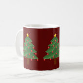 Kerstbomen/ Rood Klassiek Mok (Voorkant links)