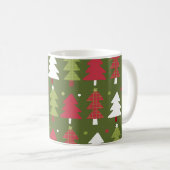Kerstbomen Rood wit en groen Koffiemok (Voorkant rechts)