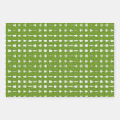 Kerstbomen Rood Wit Groen 3 Inpakpapier Vel (Voorkant 2)