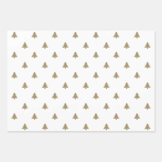 Kerstbomen rood wit groen schattig patroon inpakpapier vel (Voorkant)