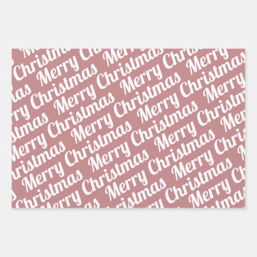 kerstbomen, roos met sneusstof voor prettige kerst inpakpapier vel (Voorkant 3)