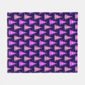 kerstbomen Roze blauw patroonontwerp Fleece Deken (Voorkant (Horizontaal))