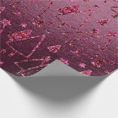 kerstbomen Roze Bourgogne Stars Roos Cadeaupapier (Hoek)