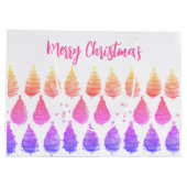 Kerstbomen roze groot cadeauzakje (Achterkant)