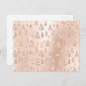 kerstbomen Roze roze roodbruine bruine poedel Feestdagenkaart (Voorkant / Achterkant)