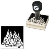 Kerstbomen rubberstempel (Gestempeld)