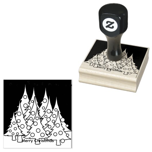 Kerstbomen rubberstempel (Gestempeld)