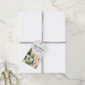 Kerstbomen Rustiek Bos Cadeaulabel (Met Touw)