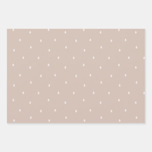 Kerstbomen Rustiek minimalistisch Scandinavisch Inpakpapier Vel (Voorkant 3)