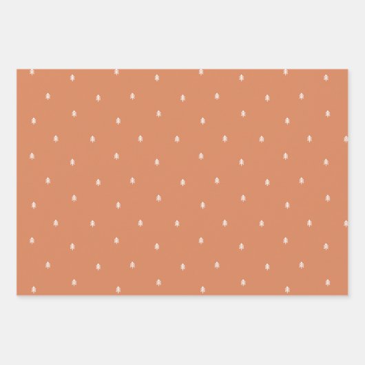 Kerstbomen Rustiek minimalistisch Scandinavisch Inpakpapier Vel (Voorkant 2)
