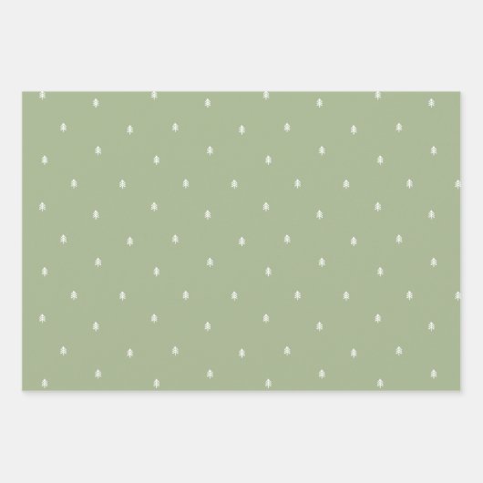 Kerstbomen Rustiek minimalistisch Scandinavisch Inpakpapier Vel (Voorkant)