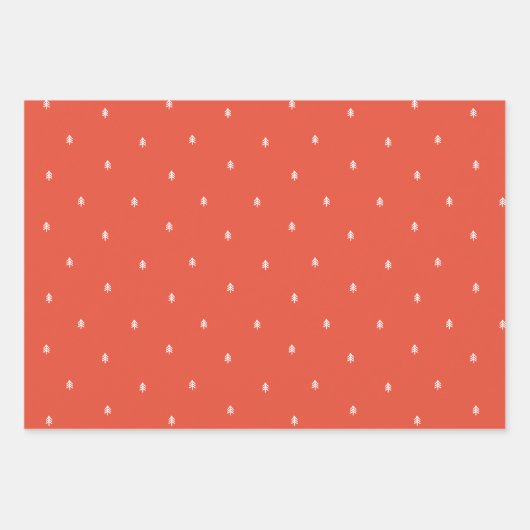 Kerstbomen Rustiek minimalistisch Scandinavisch Inpakpapier Vel (Voorkant 2)