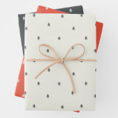 Kerstbomen Rustiek minimalistisch Scandinavisch Inpakpapier Vel (In situ)