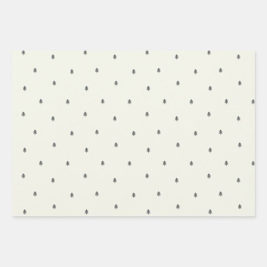 Kerstbomen Rustiek minimalistisch Scandinavisch Inpakpapier Vel (Voorkant)