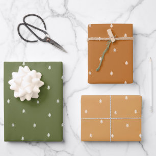 Kerstbomen Rustiek minimalistisch Scandinavisch Inpakpapier Vel