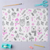 Kerstbomen Santa Beren White Christmas Tissuepapier (Craft)