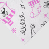 Kerstbomen Santa Beren White Christmas Tissuepapier (Detail)