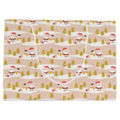 Kerstbomen, Santa Snowmen Groot Cadeauzakje (Achterkant)