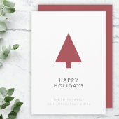 Kerstbomen Scandi minimalistische Bourgogne-Feestd Feestdagenkaart