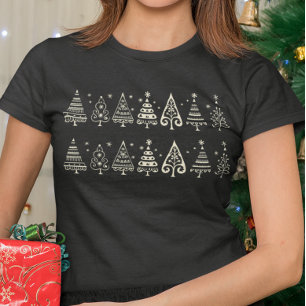 Kerstbomen Scandinavische minimalistische T-shirt