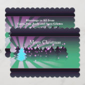 Kerstbomen Schakeringen van Groen Platte kaart (Voorkant / Achterkant)