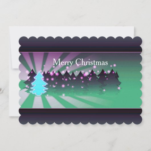 Kerstbomen Schakeringen van Groen Platte kaart (Voorkant)