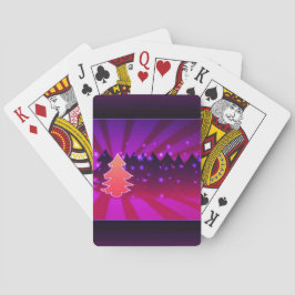 Kerstbomen Schakeringen van Paars Pokerkaarten