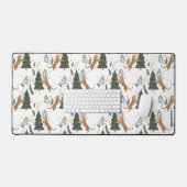Kerstbomen & schattig tijgerpatroon bureaumat (Keyboard & Muis)