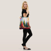Kerstbomen schilderij Landschap   Tote Bag (Op model)