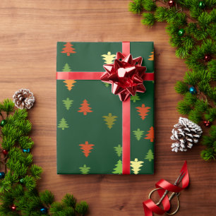 Kerstbomen seizoen patroon cadeaupapier