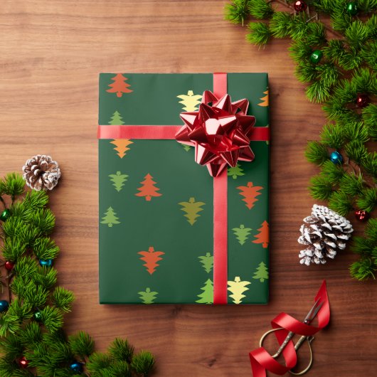 Kerstbomen seizoen patroon cadeaupapier (Feestdagen Geschenken)