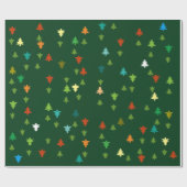 Kerstbomen seizoen patroon cadeaupapier (Vlak)