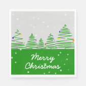 kerstbomen servet (Voorkant)