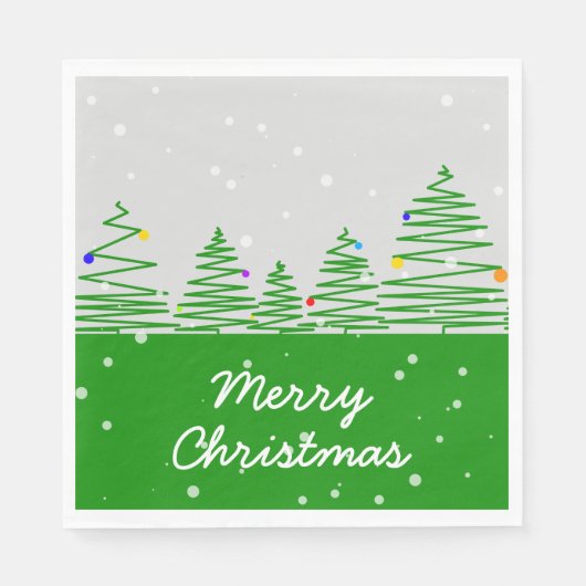 kerstbomen servet (Voorkant)