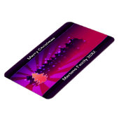 kerstbomen Shades of Paarse feestdag Flexibel Magneet (Linkerzijde)