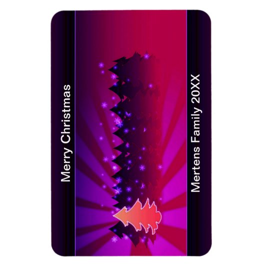kerstbomen Shades of Paarse feestdag Flexibel Magneet (Verticaal)