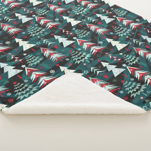 kerstbomen. sherpa deken (3/4)